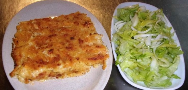 Bacalhau espiritual e salada